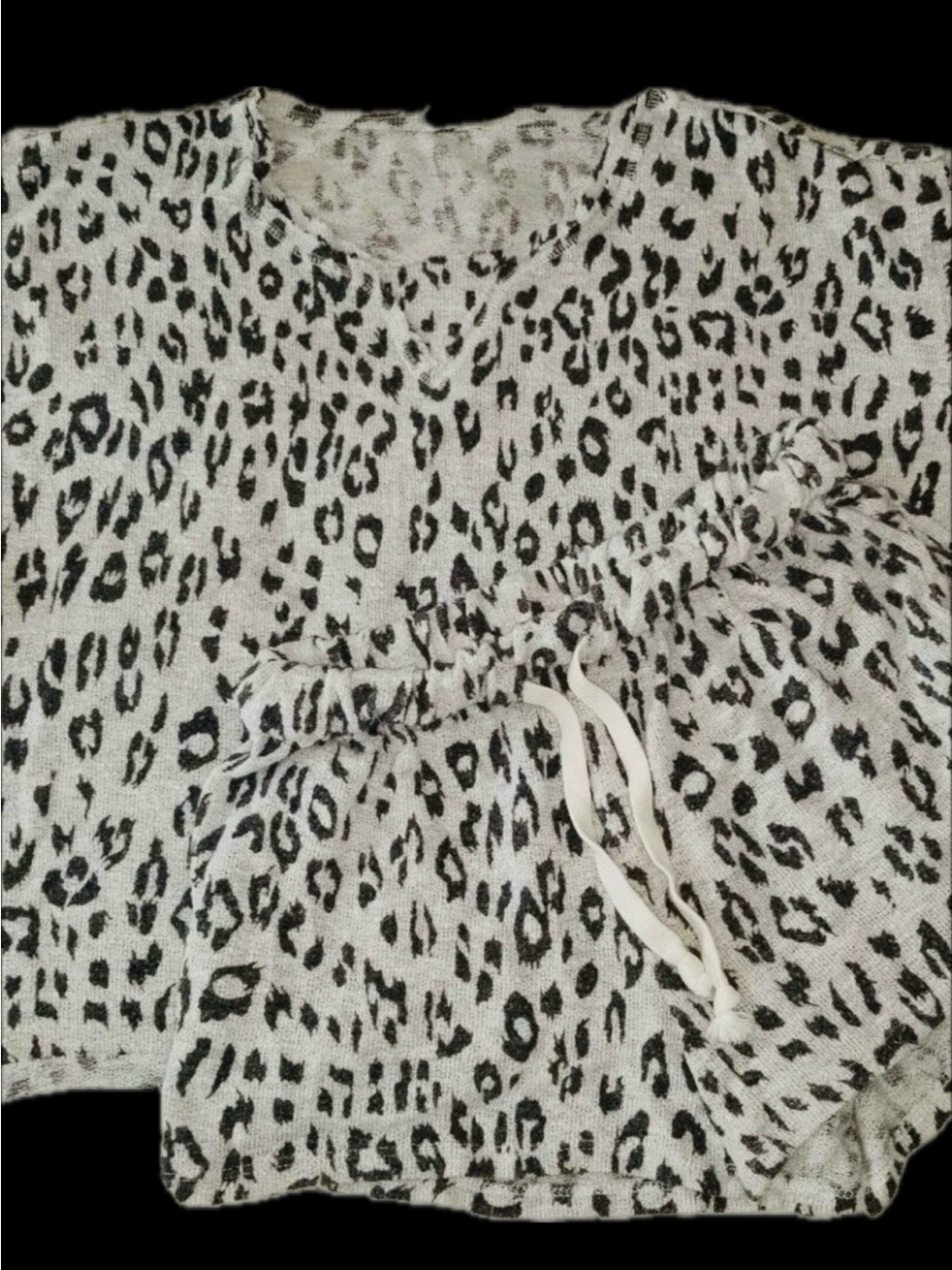 By Together‎ Lounge Short Set Soft Cheetah/Leopard Print Sz S